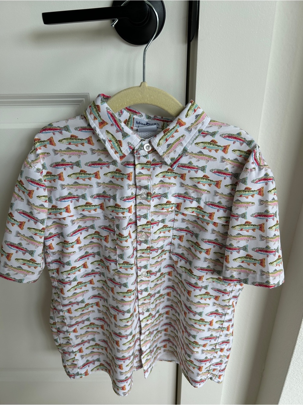 Blue Quail Boys Trout Short Sleeve shirt size 6
